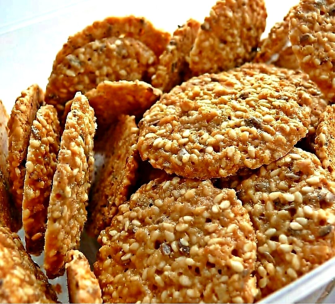 Овсяное печенье с кунжутом