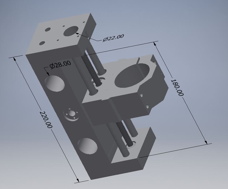 Общий вид сборки. Размеры добавил не в формате чертежей, а в понятном любому человеку.