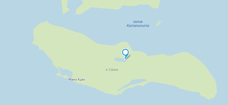Карта острова Саона с сайта https://wikiway.com/dominikana/ostrov-saona/map/