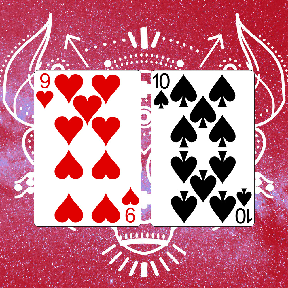 9 червей и 10 пик