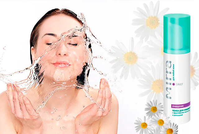 В составе комплекс мягких ПАВ; AHA-кислоты, отшелушивающие отмершие клетки; экстракты ромашки, мелиссы и зеленого чая.