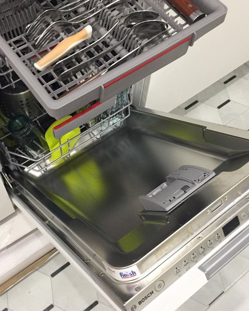 Снять крышку с посудомоечной машины под столешницу можно