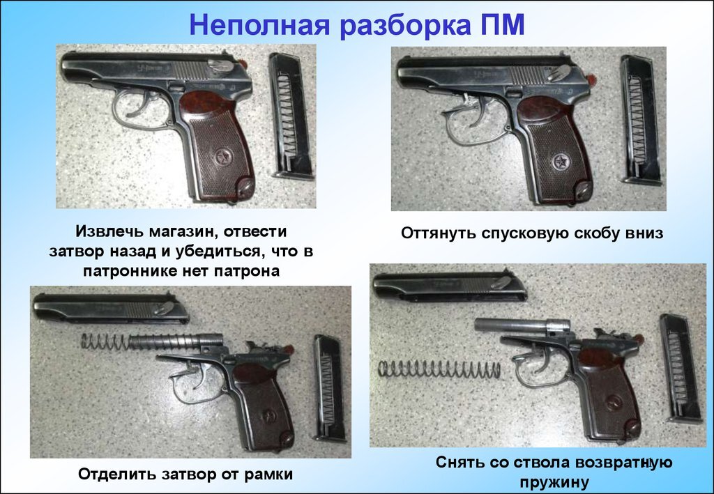 Полная разборка пм в картинках пошагово с фото