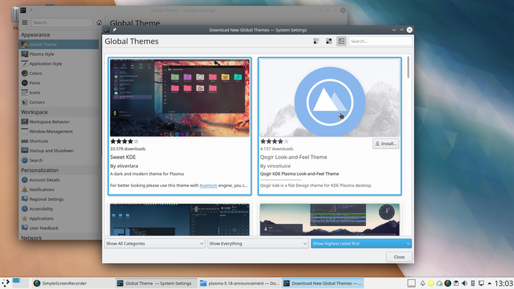 Комнаты kde