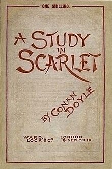 Обложка первого издания "Этюда в багровых тонах"