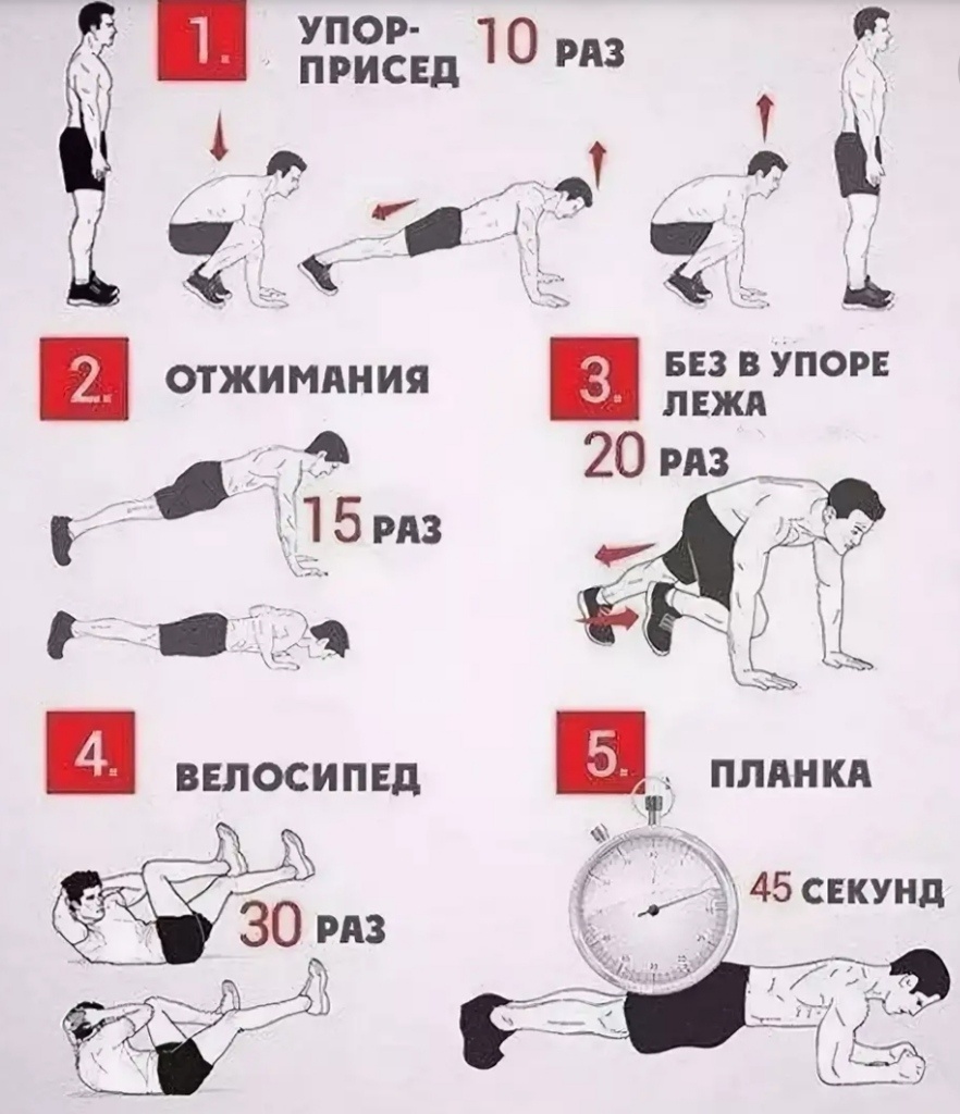 В зависимости от вашего физического состояния, нагрузку по количеству выполнений можно увиливать и уменьшать. 