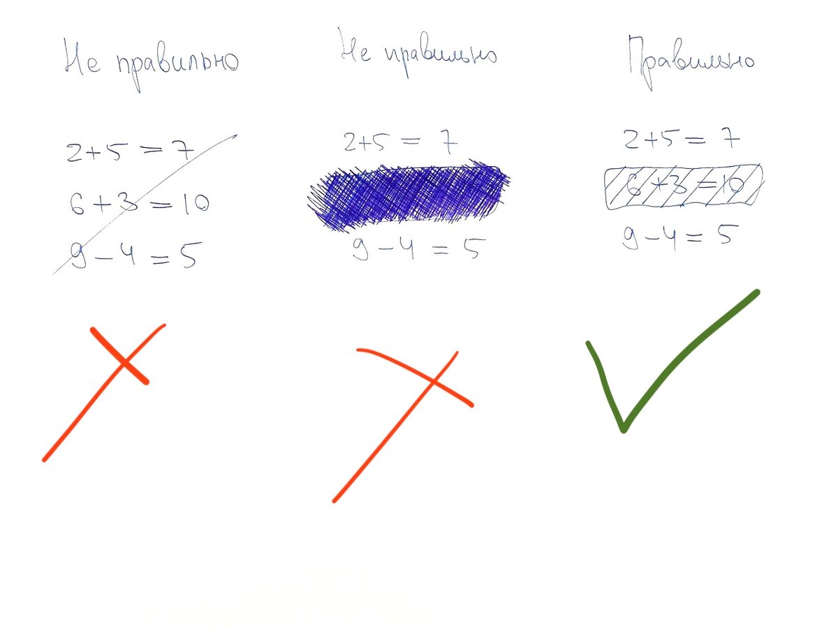 Как не правильно и как правильно 
