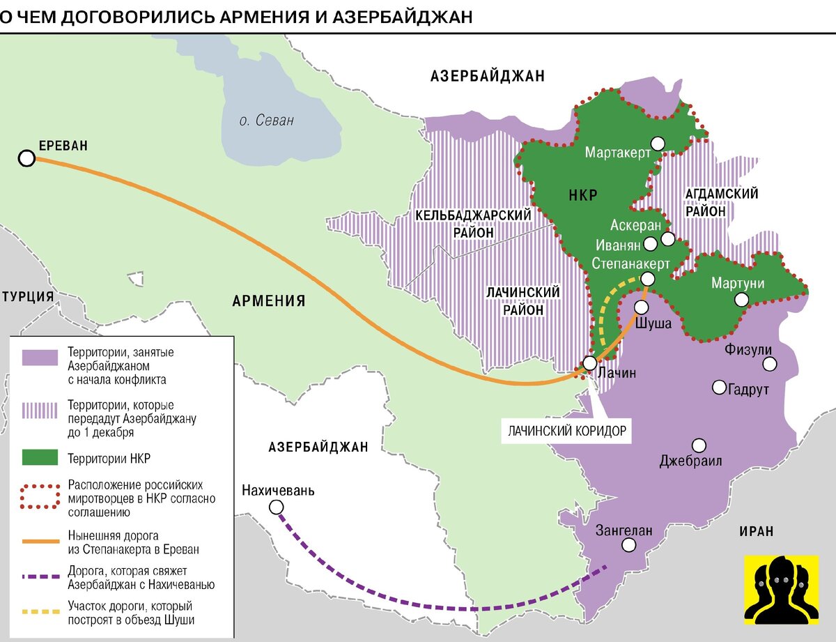 Условия мирного договора между Арменией и Азербайджаном.