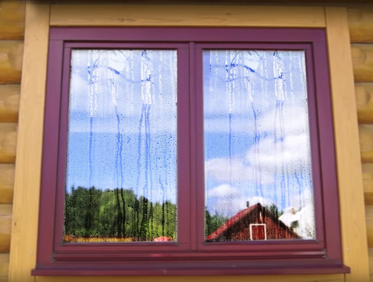 Конденсат в деревянных окнах