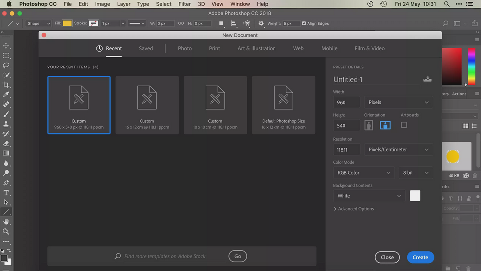 Начальный экран программы