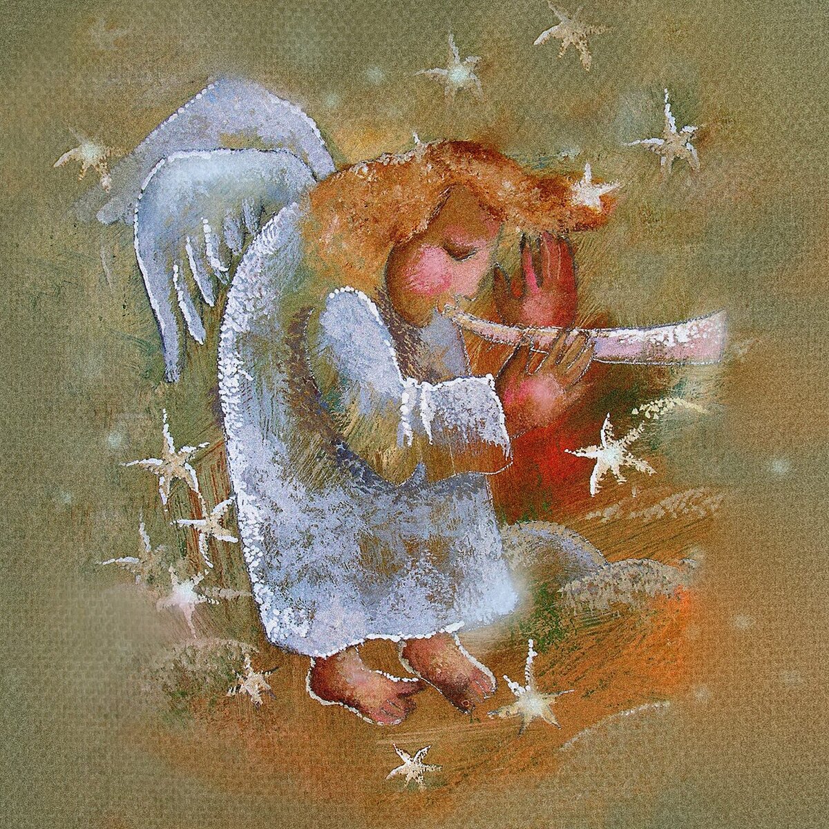 "Звёздный ангел". © Художник Анна Иванчина. Курган.