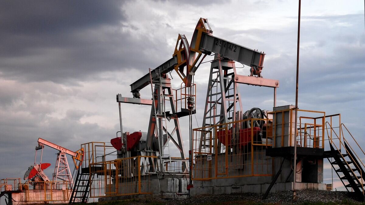    Нефтяная качалка около Ямашинского сельского поселения в Республике Татарстан© РИА Новости / Максим Богодвид