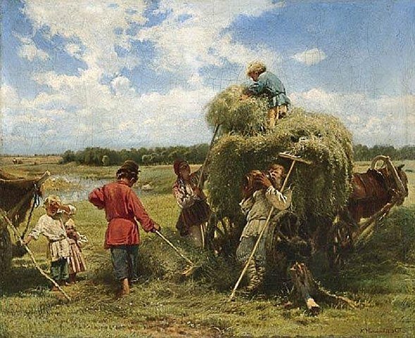 Рис.2.  Сенокос (худ. Константин Маковский. 1873)