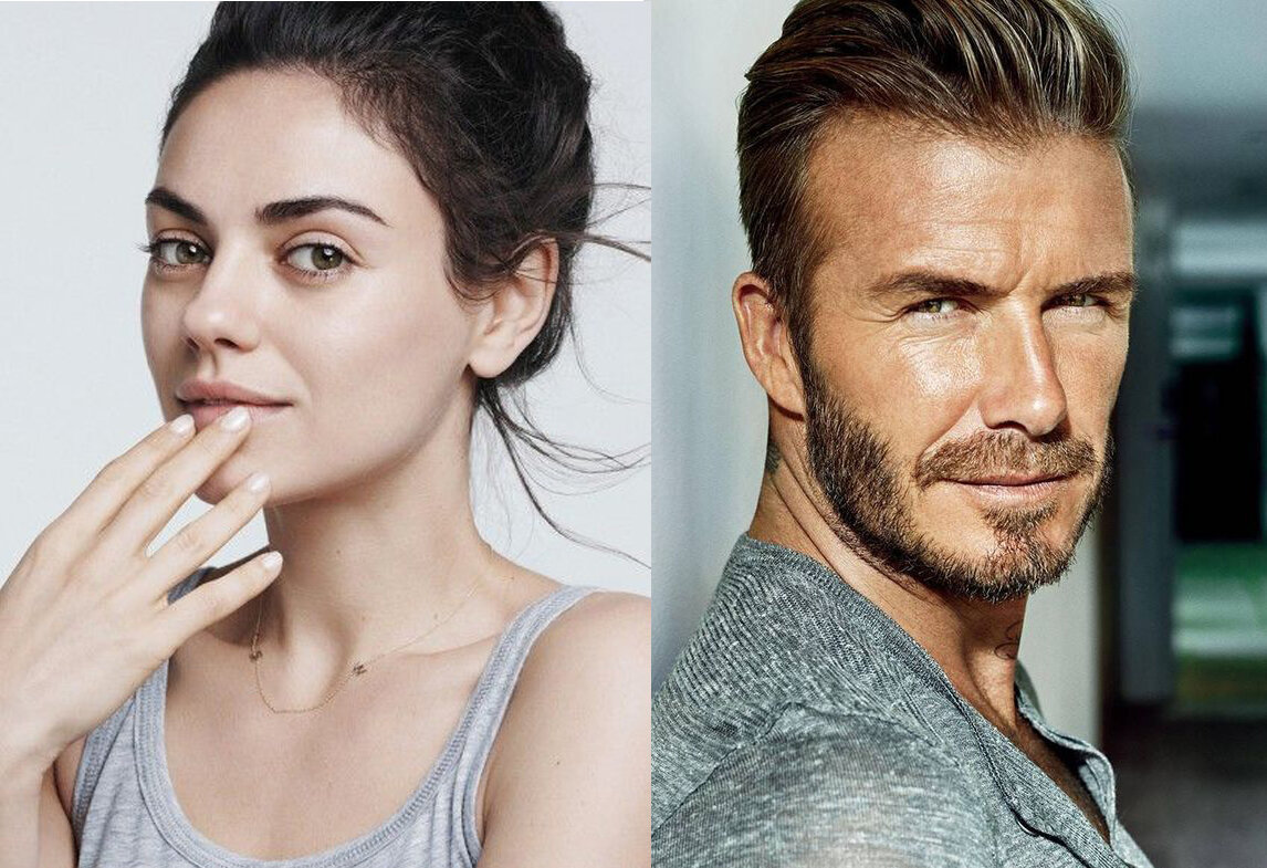 Мила Кунис и Дэвид Бекхэм