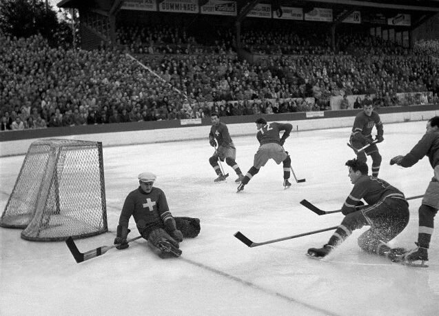 Чемпионат Мира 1939-го года. матч Швейцарии и США.