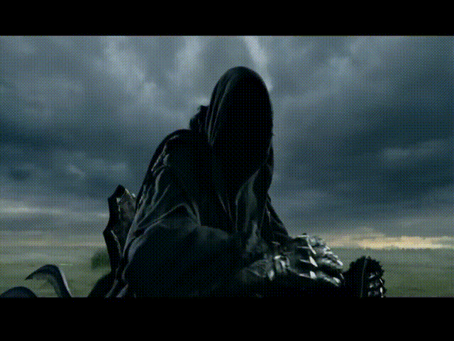 Назгул, летящий на ужасной твари.