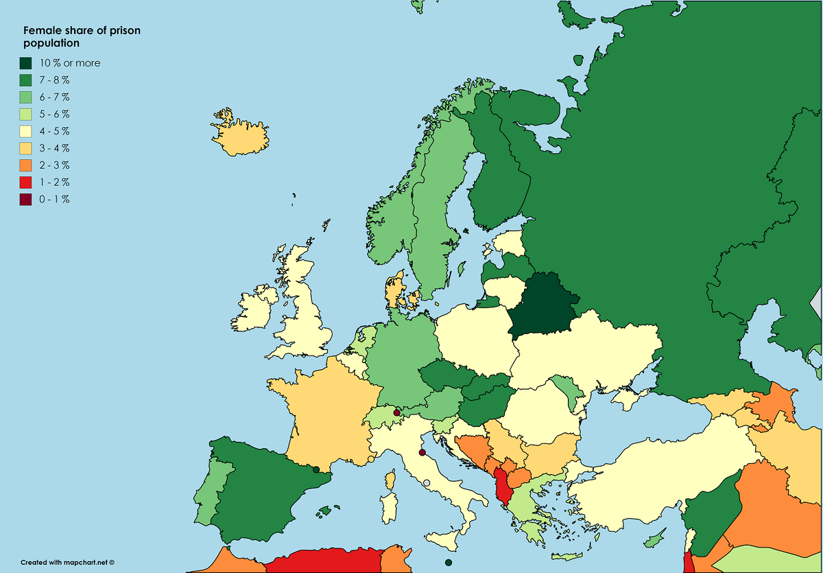 Источник:https://www.reddit.com/r/MapPorn/comments/c09kha/female_share_of_prison_population_in_european/