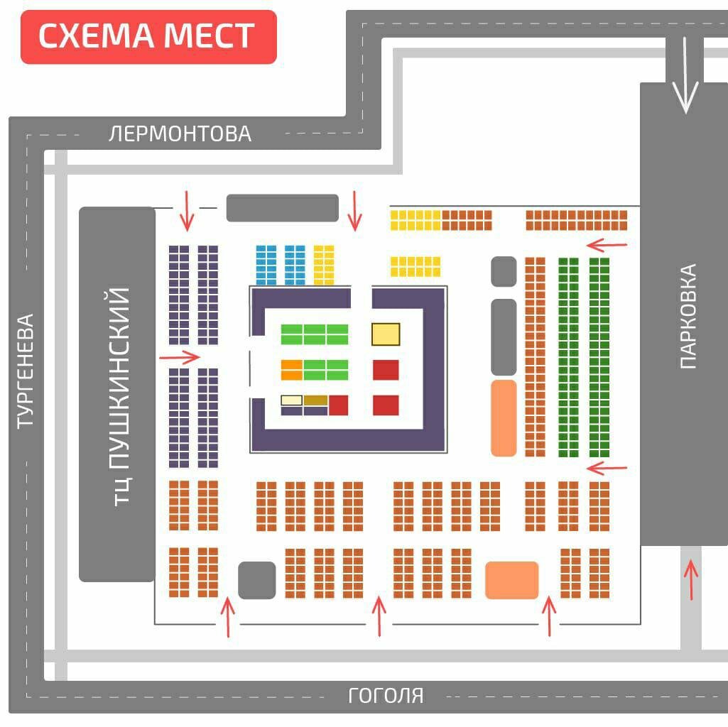 Схема рижского рынка