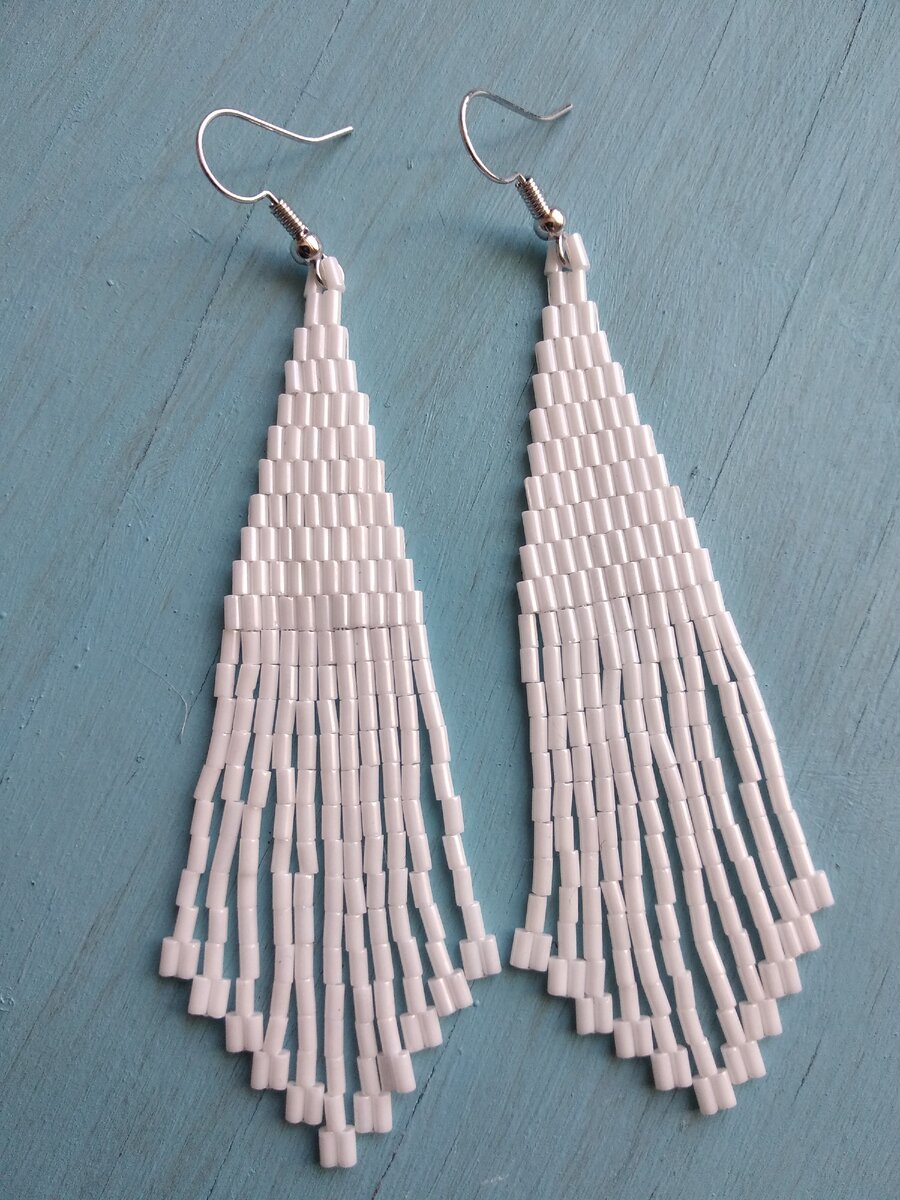 Серьги из японского бисера.
