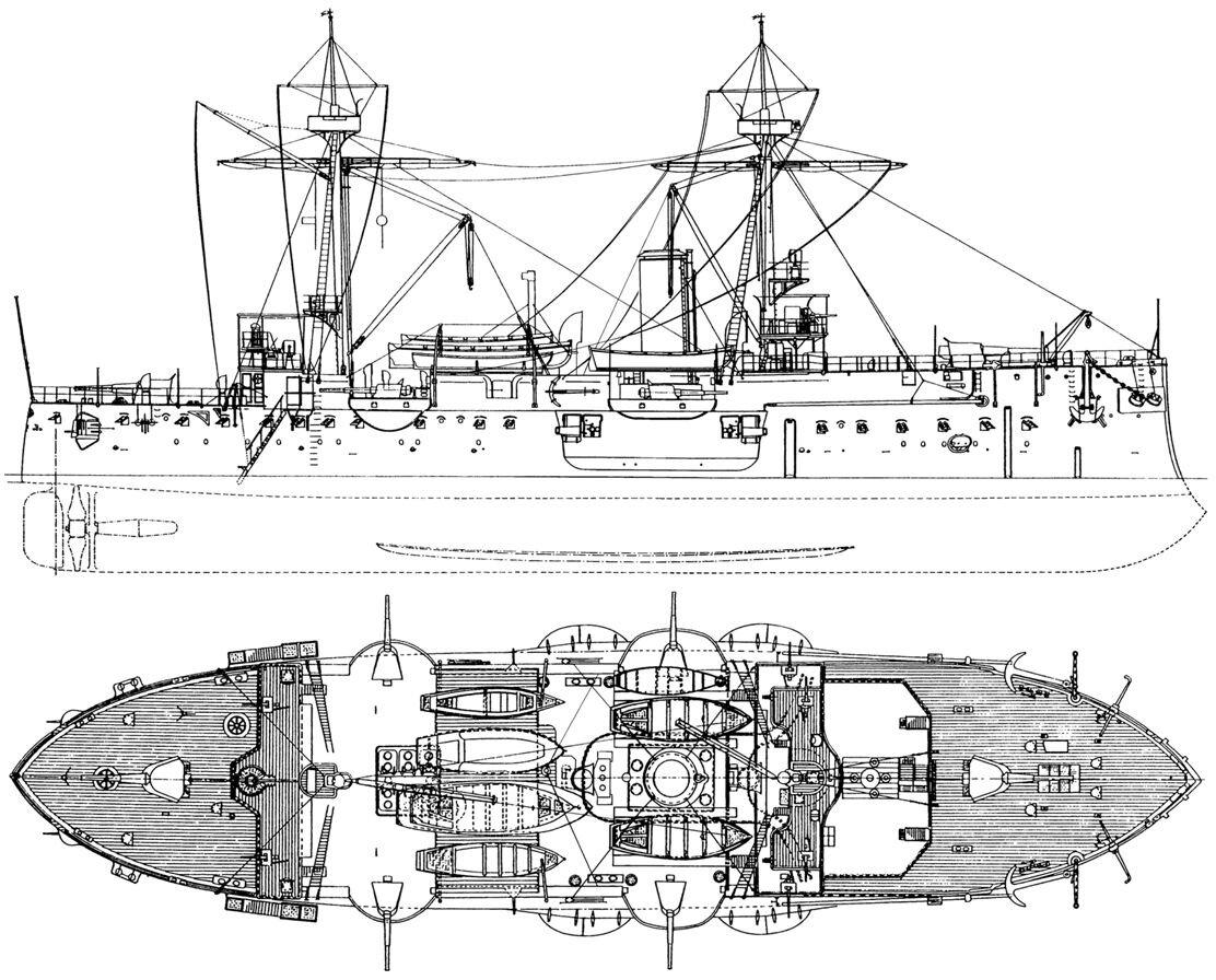 Броненосный крейсер ивате чертежи