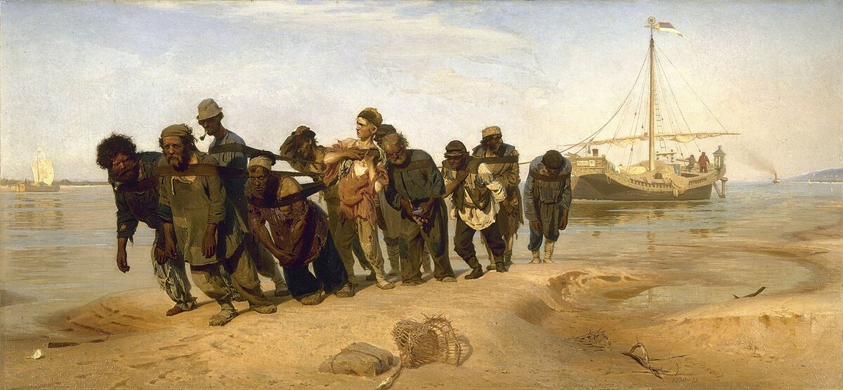 Илья Ефимович Репин - "Бурлаки на Волге" , 1872—1873