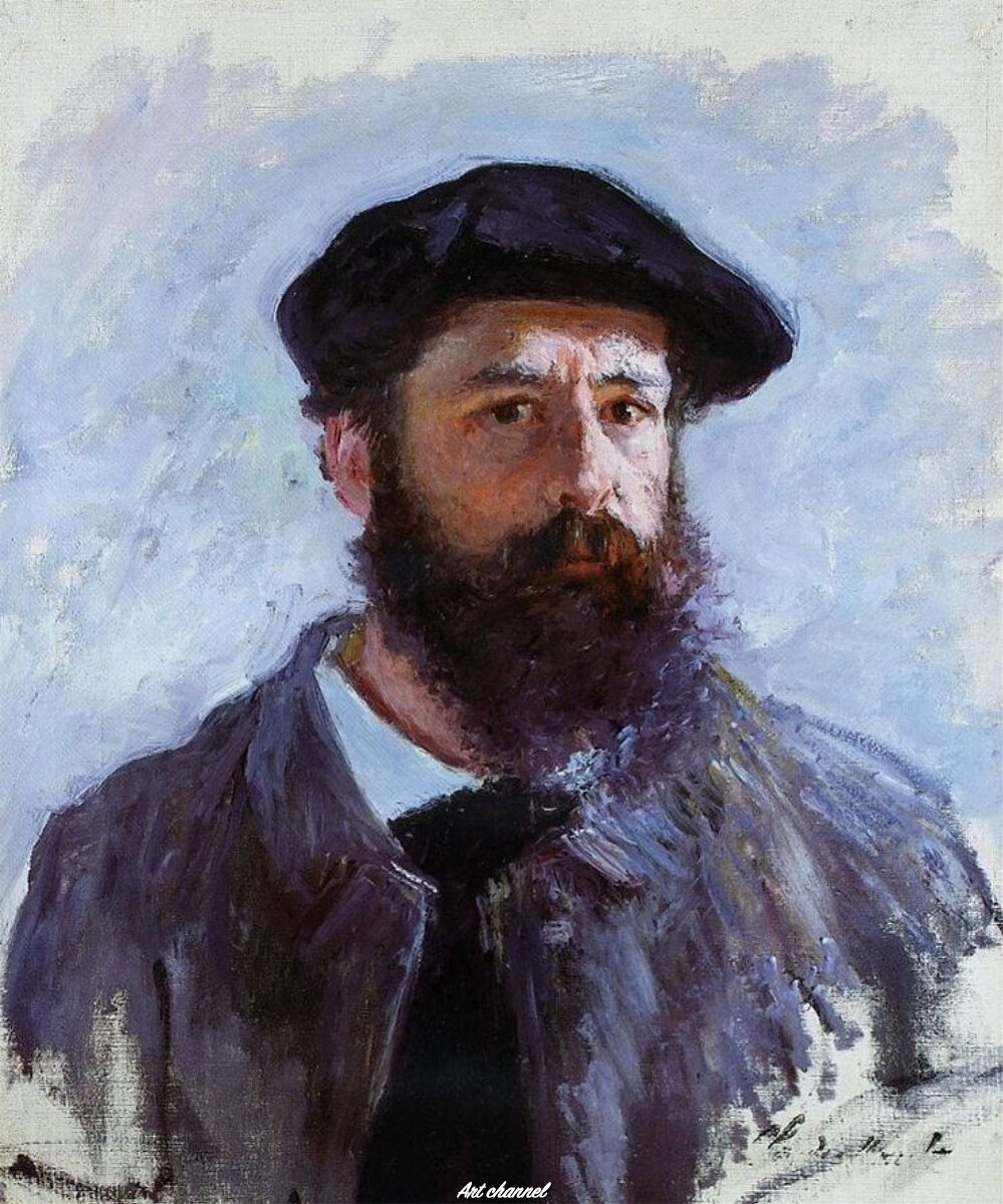 "Автопортрет в берете", 1886г. Клод Моне