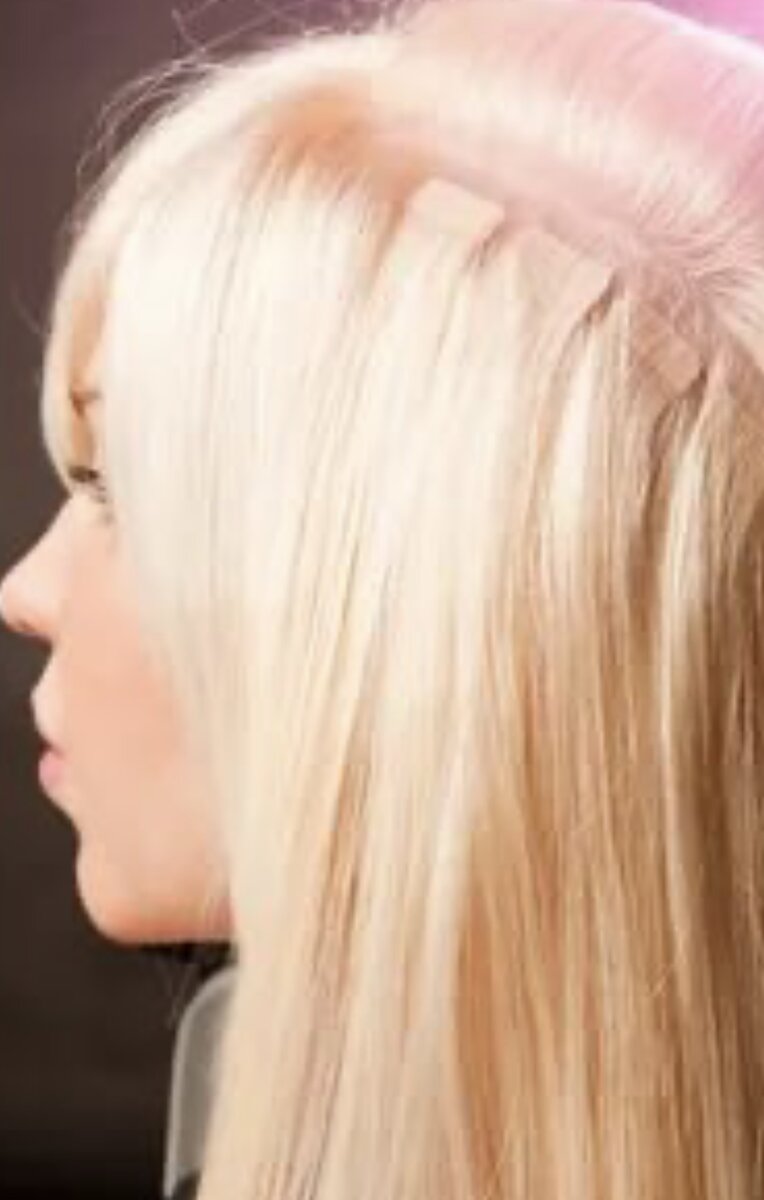 Ленточное наращивание волос, длина крепления пряди 3 см