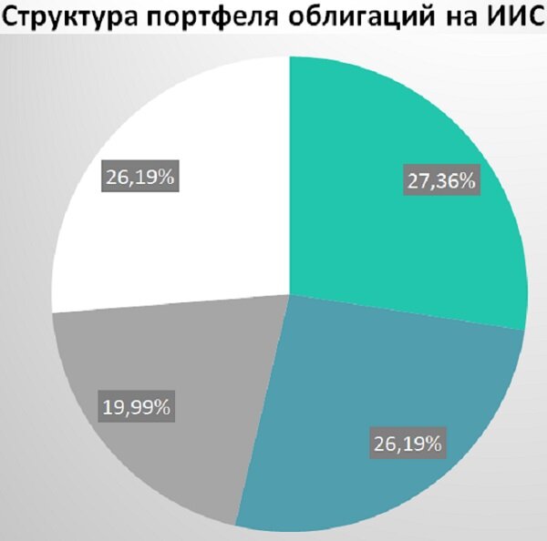 Рисунок 1. Схематичная структура портфеля на ИИС. 