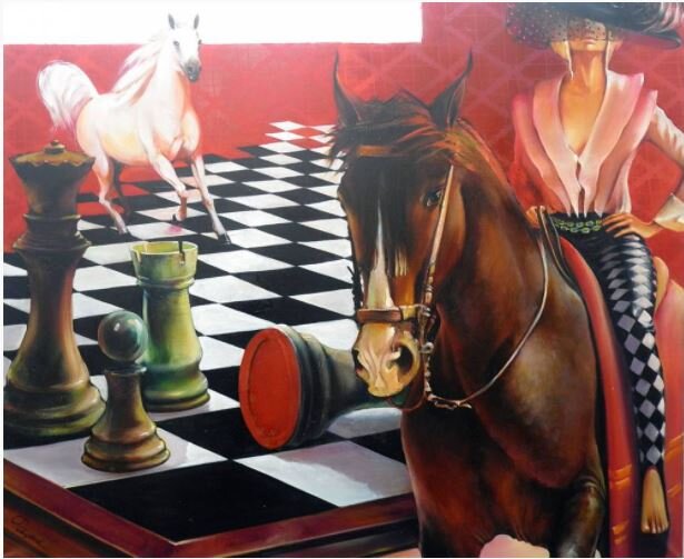 Рыбарик Нина Александровна "Шахматная королева"  http://www.picture-russia.ru/painter/2960