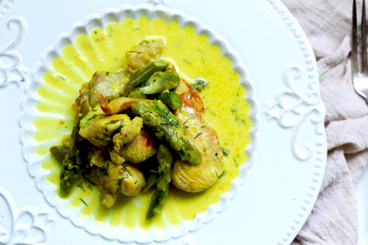 Индейка со спаржей от Елены (@urbanictka_vl). Мне кажется, идеально - и объем, и состав.