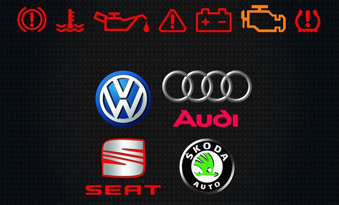 Набор пиктограмм, наиболее полно отражающих суть политики Фольксваген Груп последней пары десятилетий.