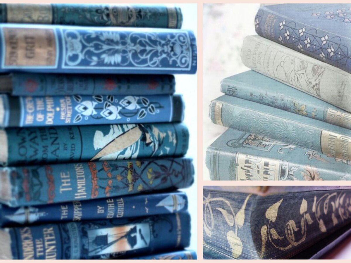 Даже не все книги новые, но у них очень красивые корешки, а у нижней интересный срез