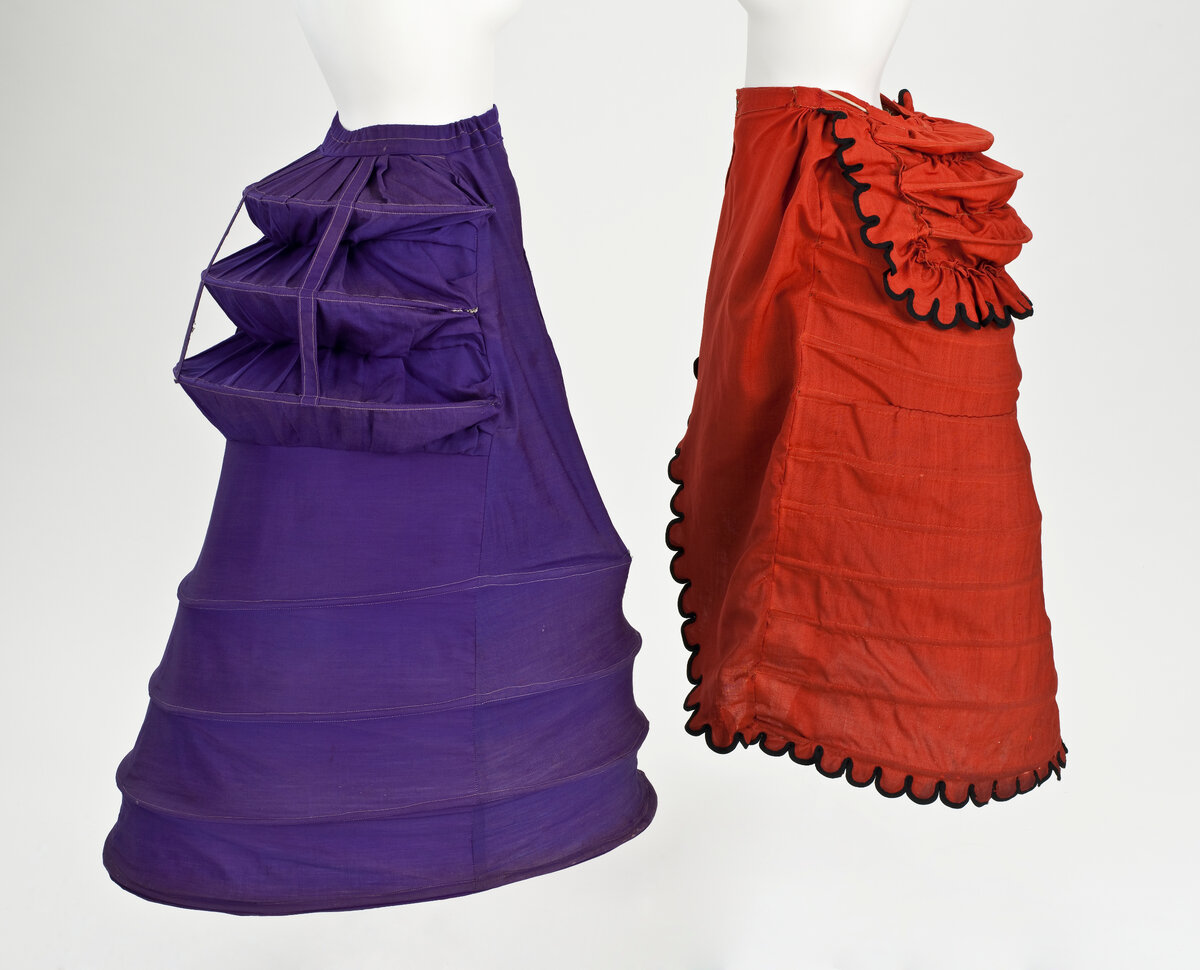 Разные кринолеты начала 1870-х. 