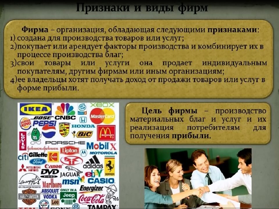 Продукт фирмы презентация 10 класс экономика