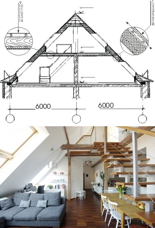 Мансарды: фото, внутренние проекты (50 фото)