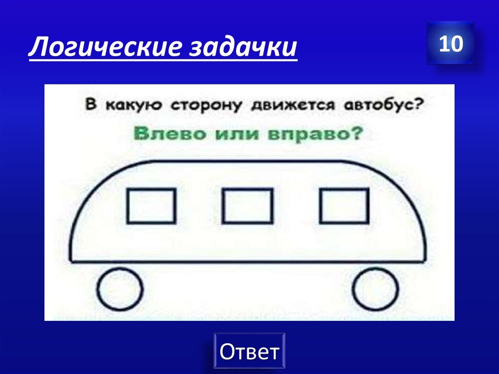 Картинка в какую сторону едет автобус ответ