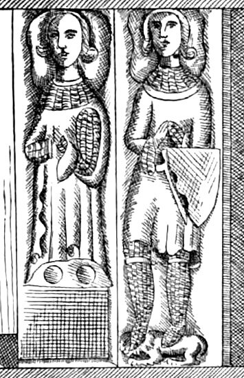 Гравюра, изображающая могилу Жана де Краона и Беатрисы де Рошфор. Иллюстрация с сайта http://wikitranslators.org