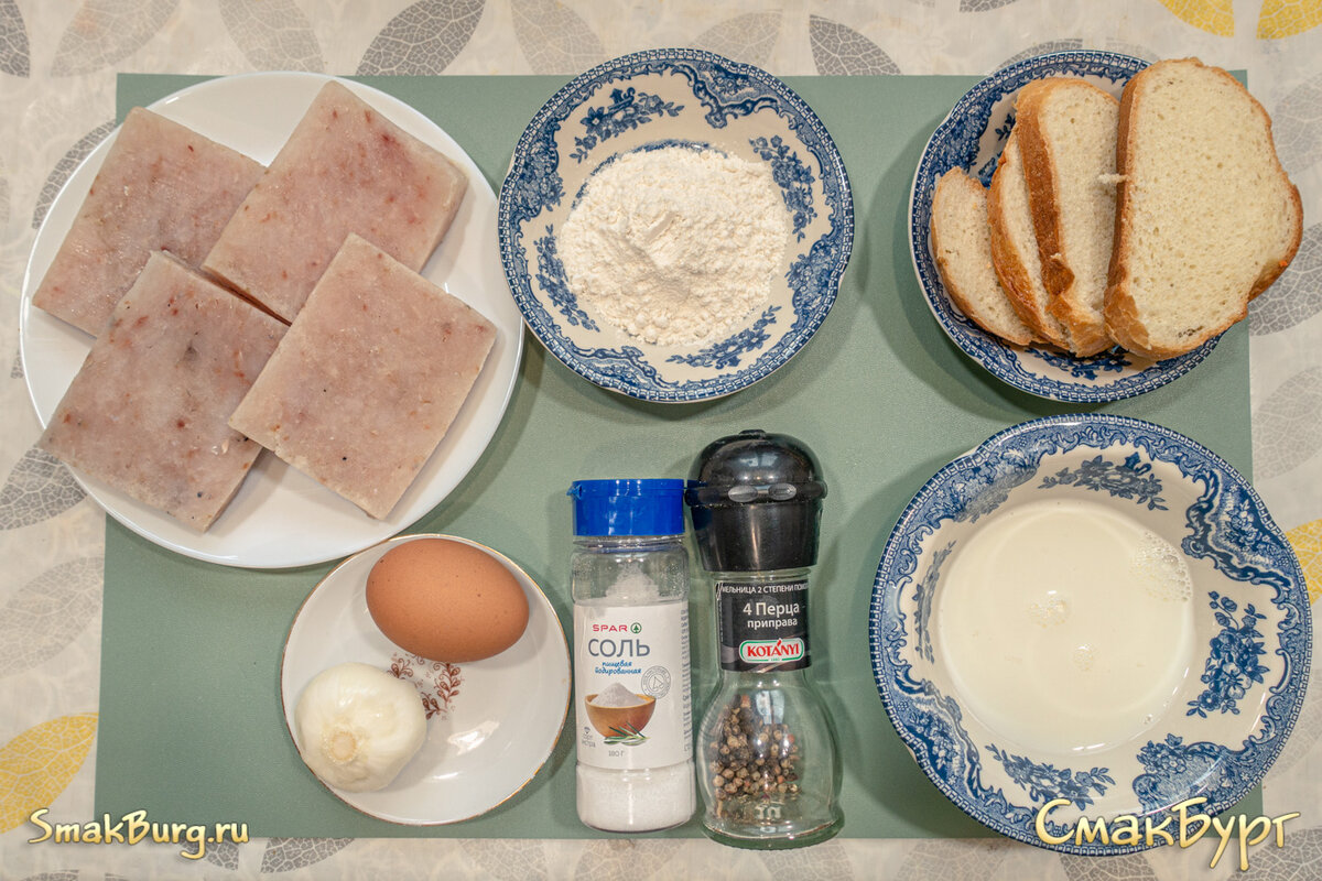 Простой и бюджетный набор продуктов для приготовления сочных рыбных котлет!