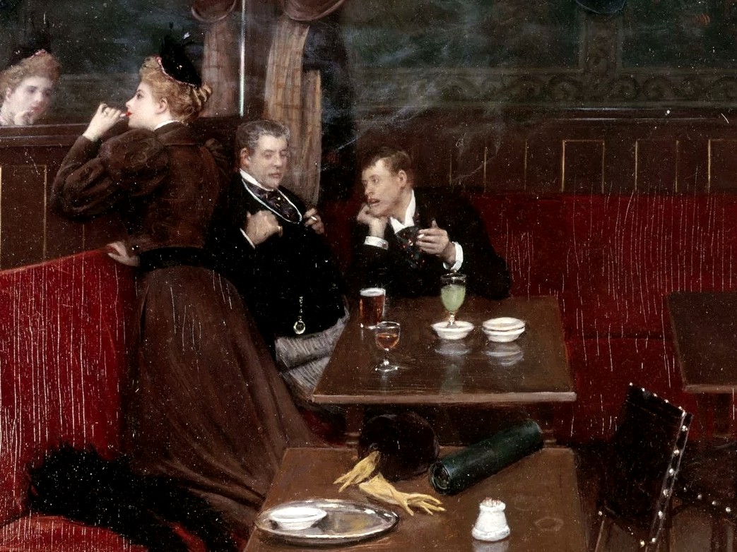 Картина Беро Жан "Три персонажа в кафе"