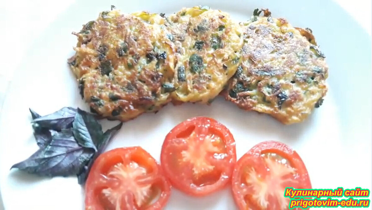 Котлеты из кабачков с картофелем и зеленью