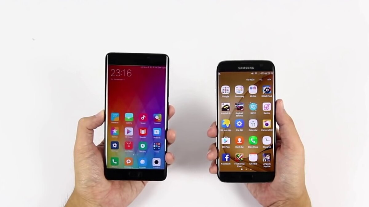 Xiaomi Mi Note 2  и Samsung Galaxy S7 Edge 