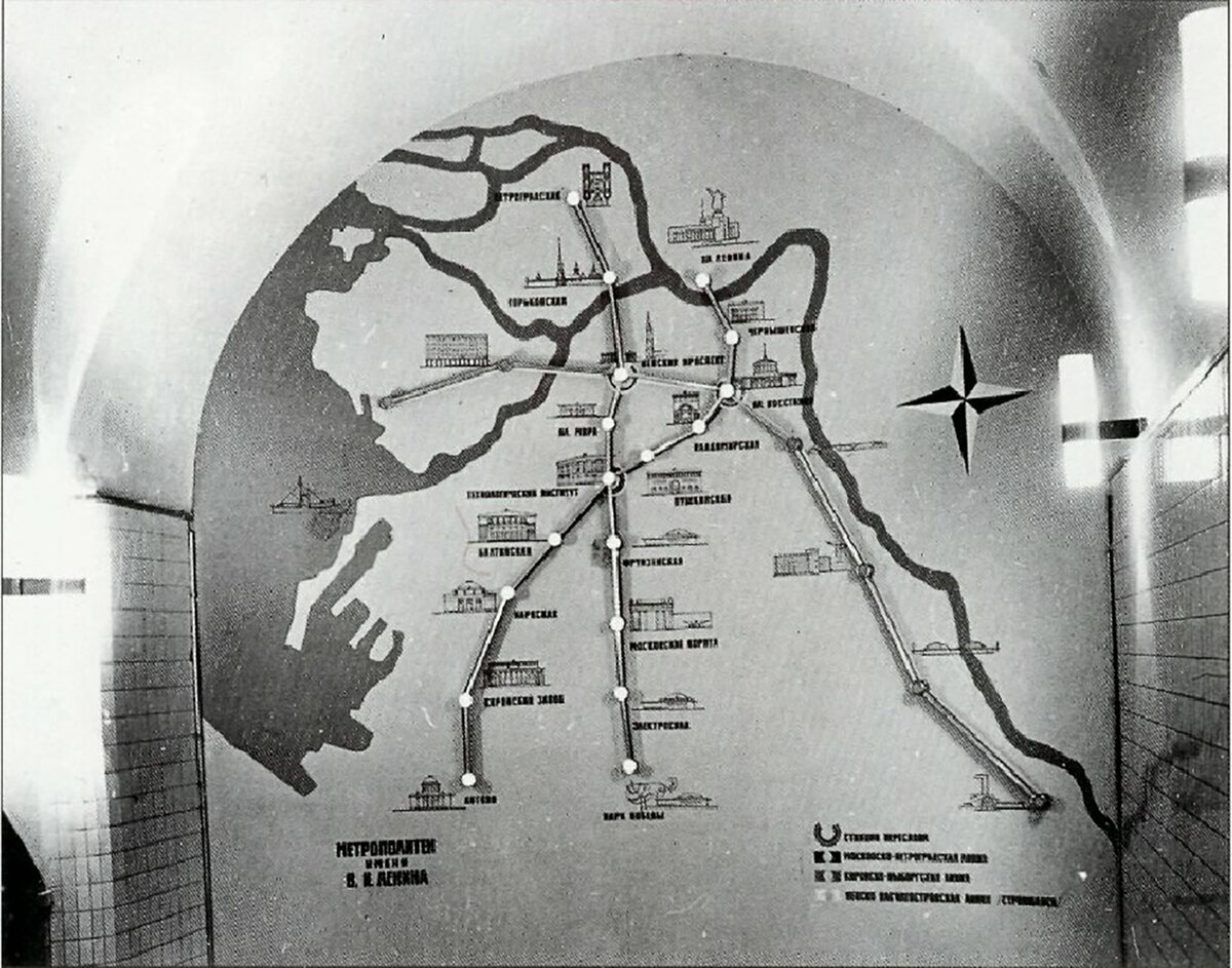 Схема ленинградского метрополитена