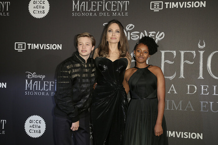 Анджелина с детьми