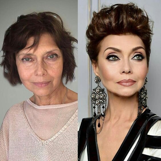 На фото одна и та же женщина