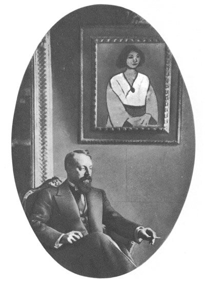 Анри Матисс в доме Сергея Щукина во время визита в Москву в 1911 году.