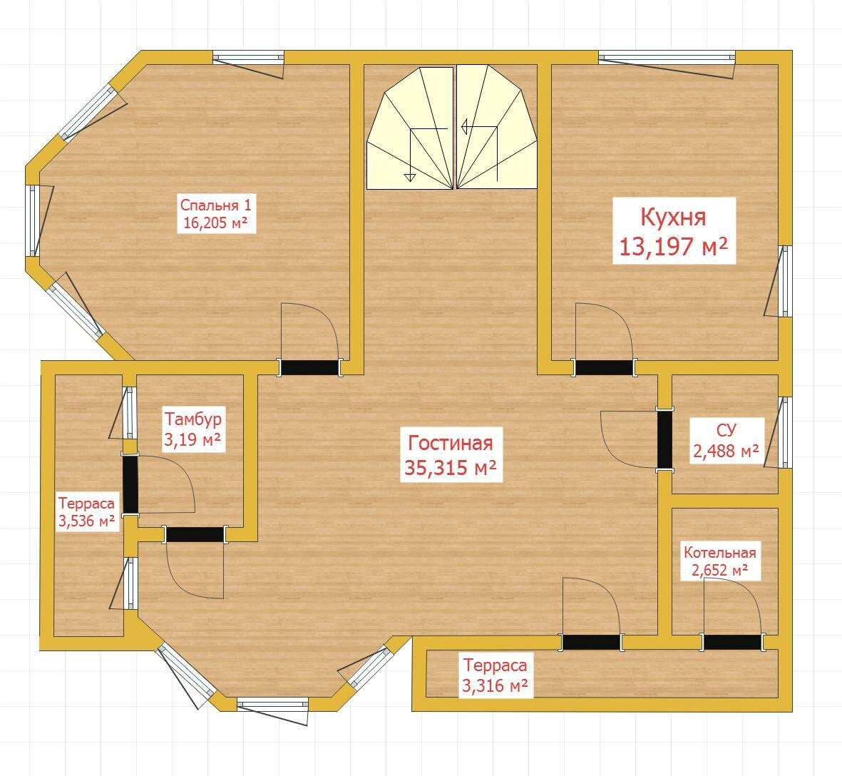 План первого этажа. Источник изображения: канал "Ростерн" (zen.yandex.ru/rostern), Яндекс Дзен.