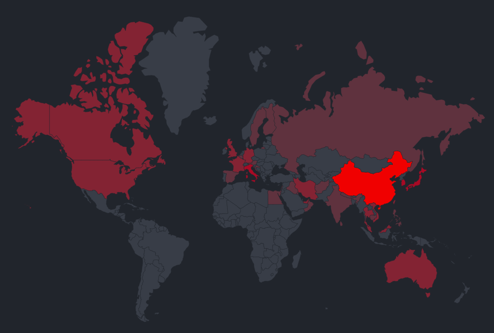
Распространение коронавируса