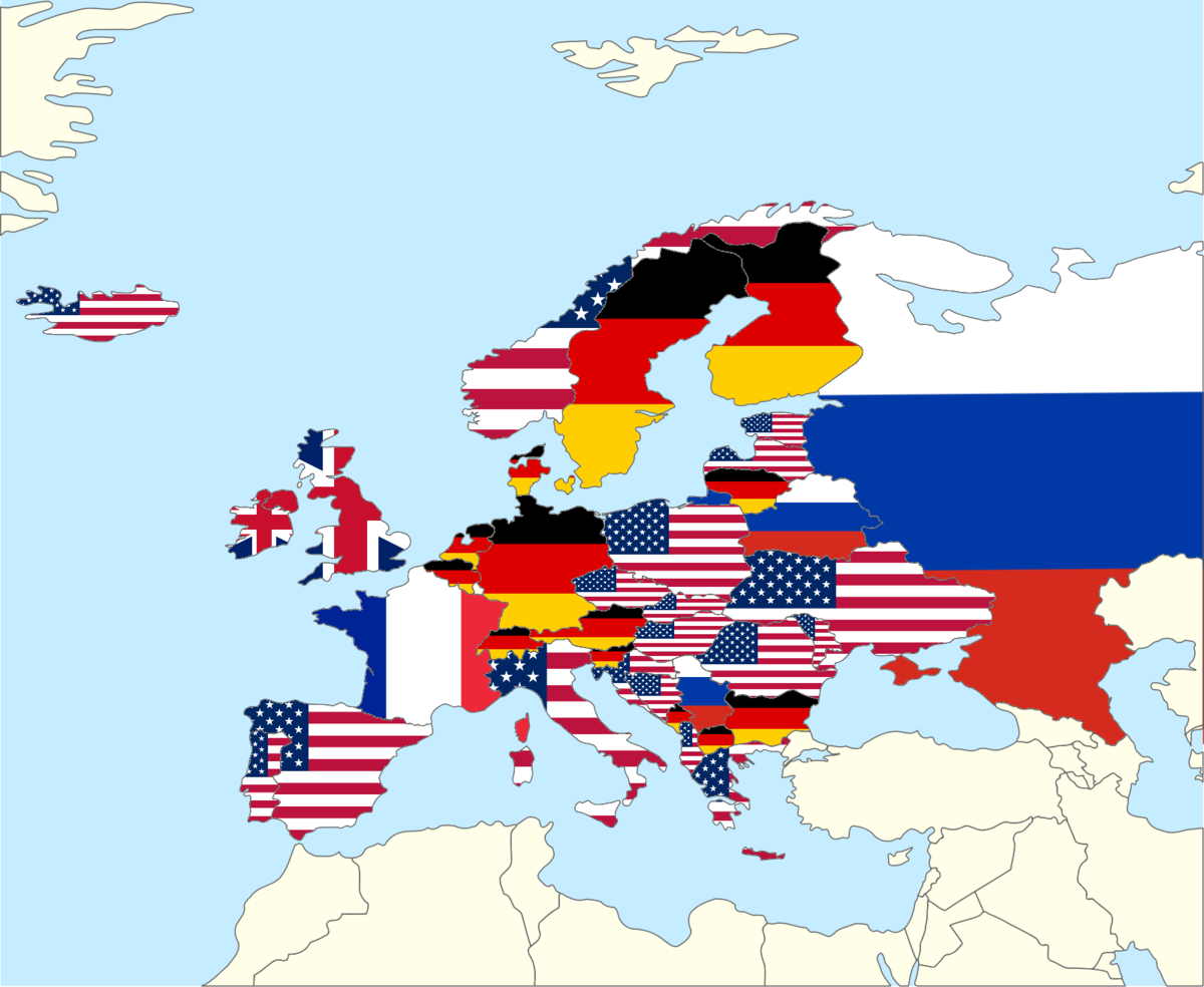 Россия сша карта мира