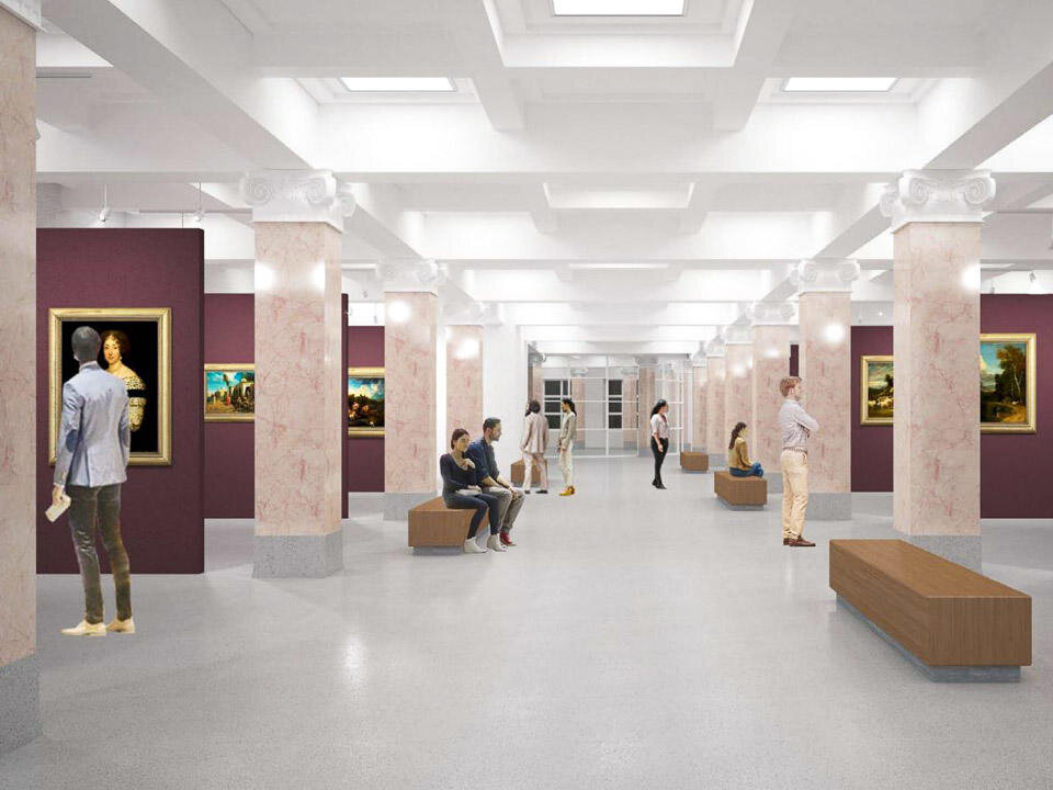 Выставочные залы в проекте превращения ЦУМа в музейное пространство