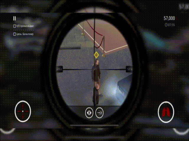 Геймплей мобильной игры Hitman Sniper